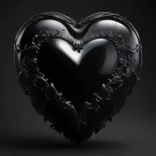 black heart transparent