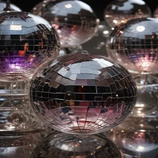 transparent disco balls