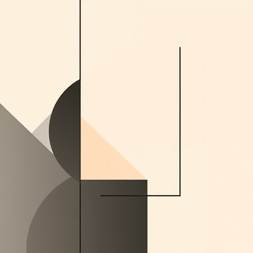 Create an abstract design featuring geometric shapes and lines in a monochromatic color scheme, with a smooth gradient overlay, shot with a Canon EOS R5 at f/8, ISO 100, 50mm focal length, in soft natural light.