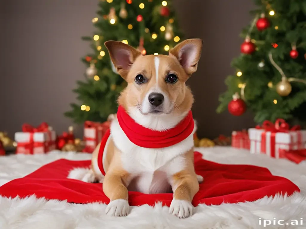 christmas dog background