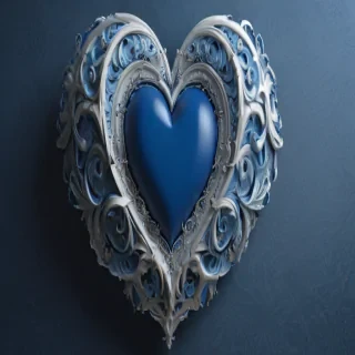 blue heart wallpaper
