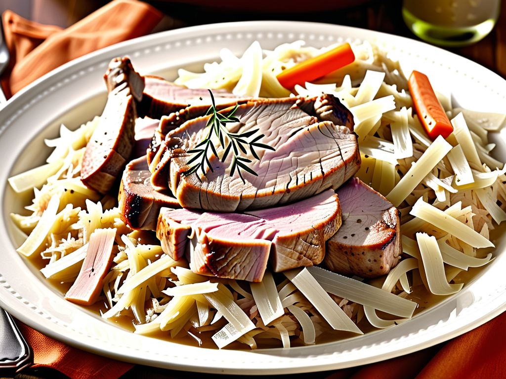 pork chops and sauerkraut in crock pot