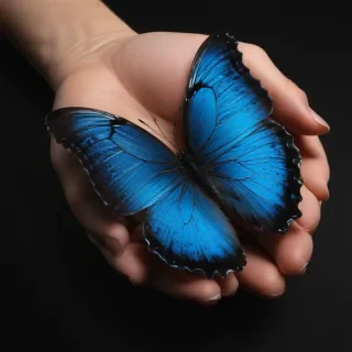 black background blue