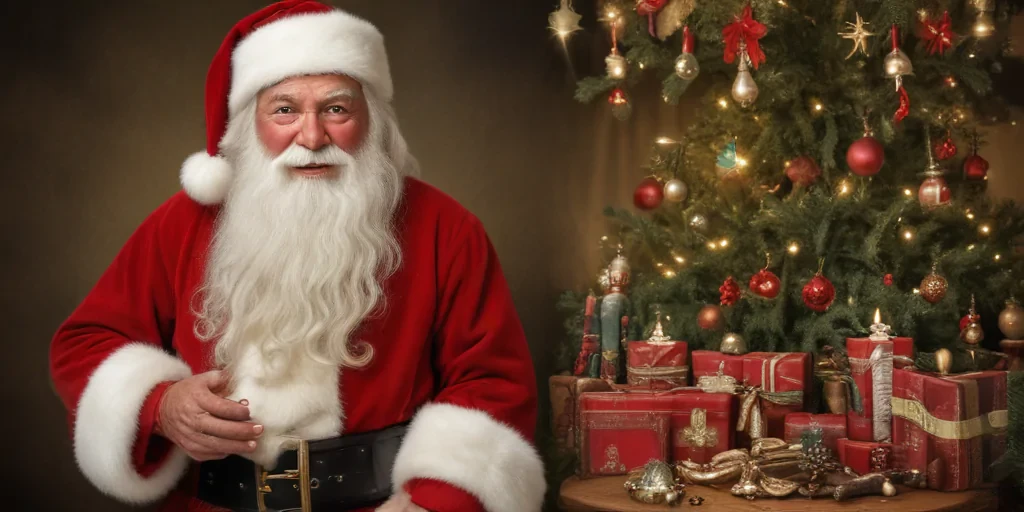 images of vintage santa