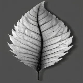 black and white clipart leaf