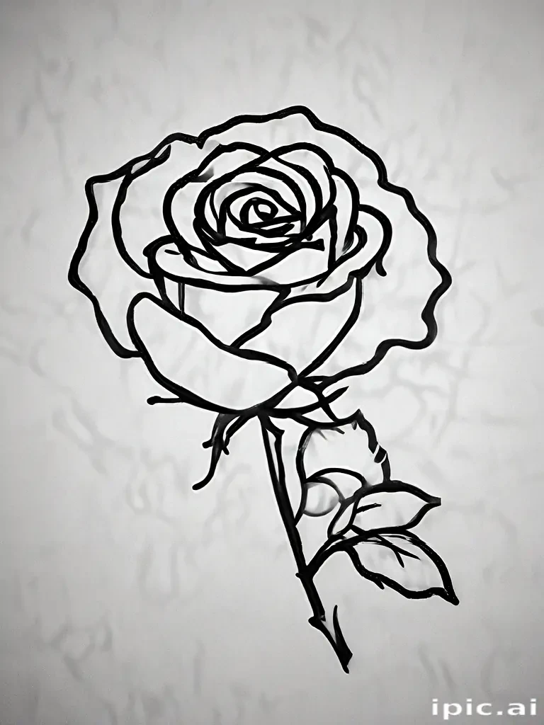rose outline