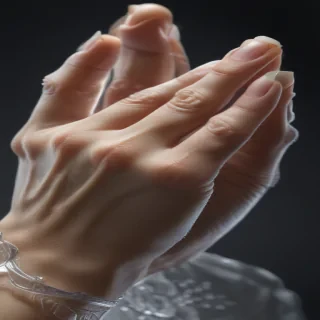 praying hands transparent