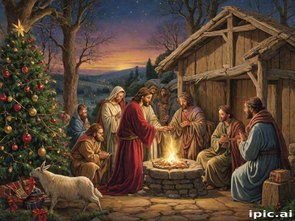 jesus at christmas images