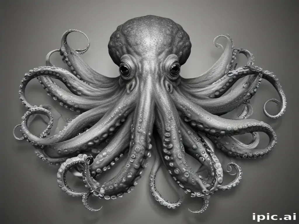 octopus clip art black and white