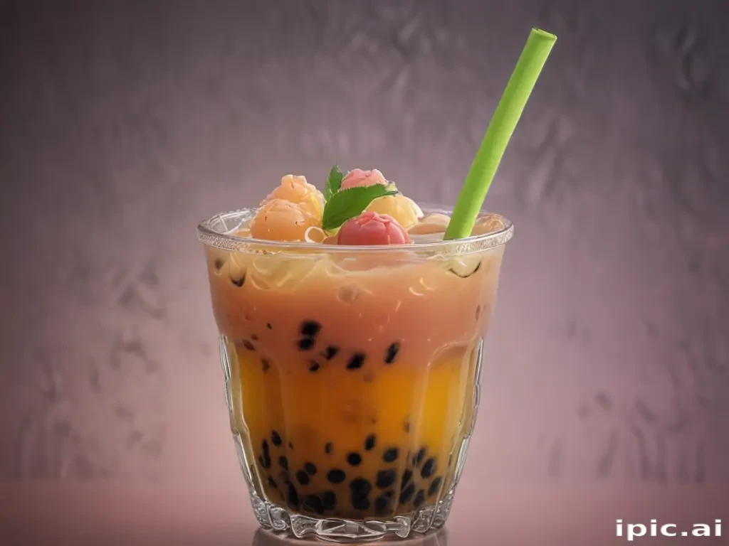 aesthetic boba tea background