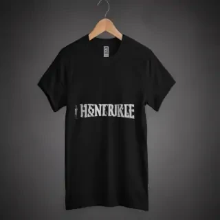 black tee mockup