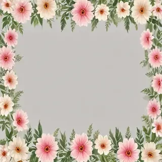 flower border transparent