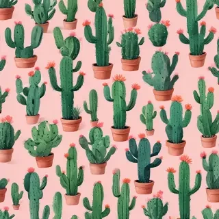 aesthetic cactus wallpaper