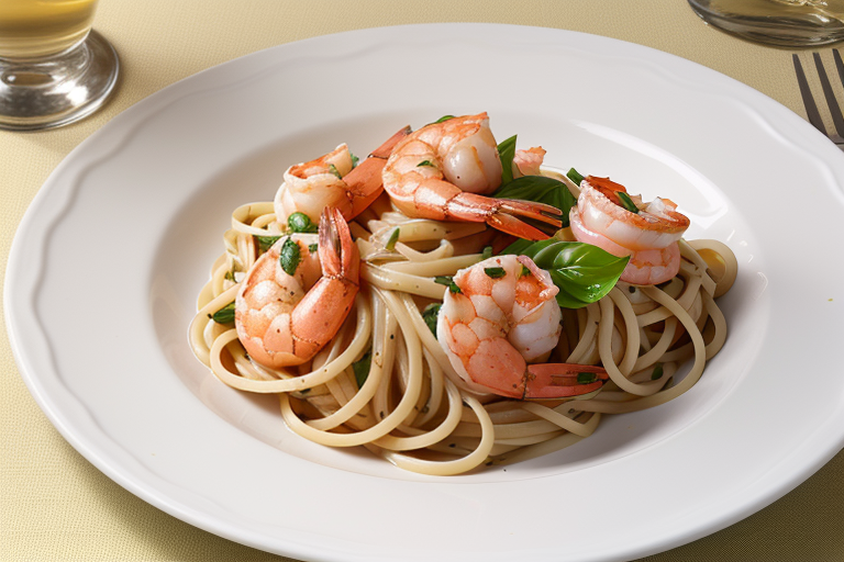 shrimp pasta white wine sauce