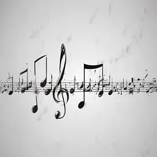 transparent music notes