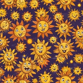 cartoon suns