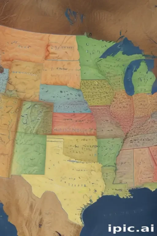 map of united states with states