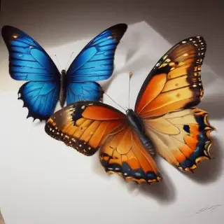 drawing butterflies