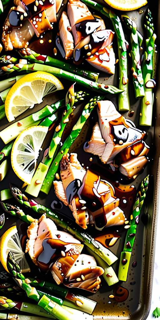 sheet pan miso honey chicken and asparagus