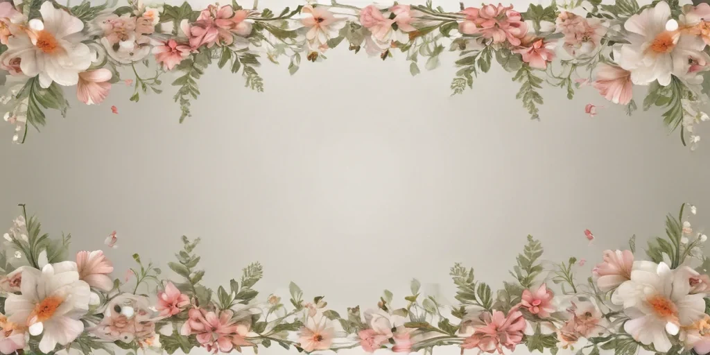 flower border transparent