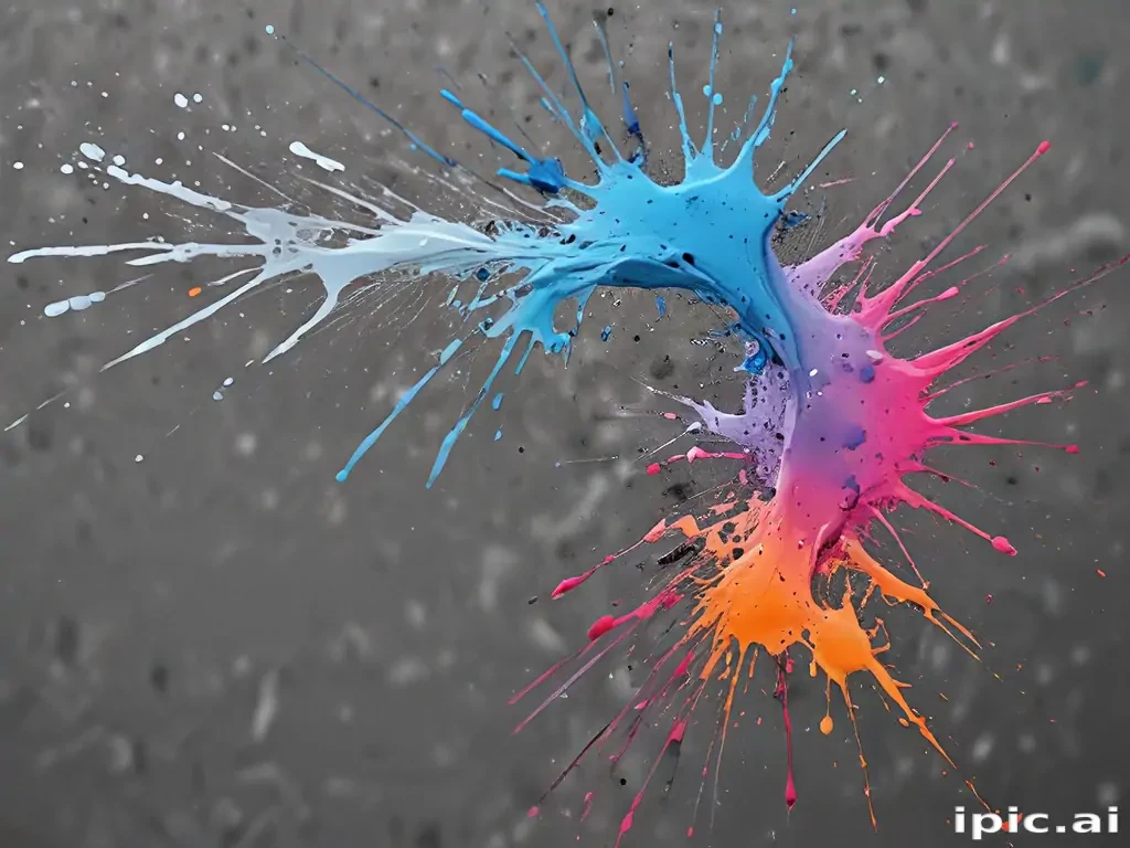 transparent paint splatter