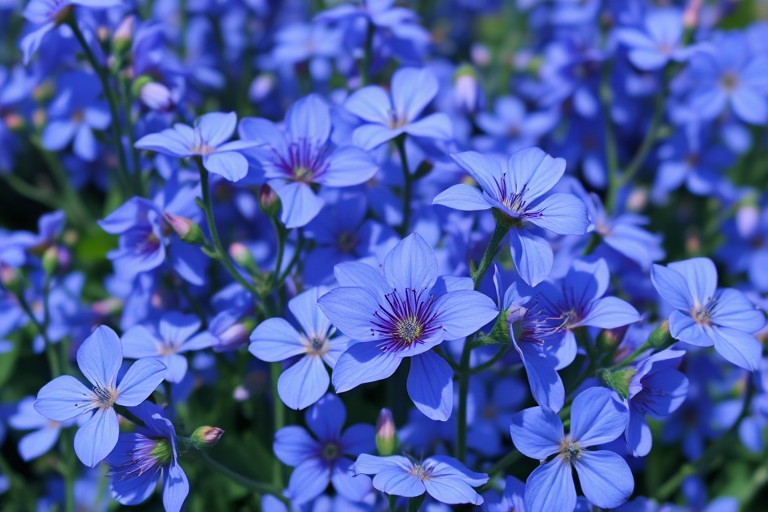 blue flowers background