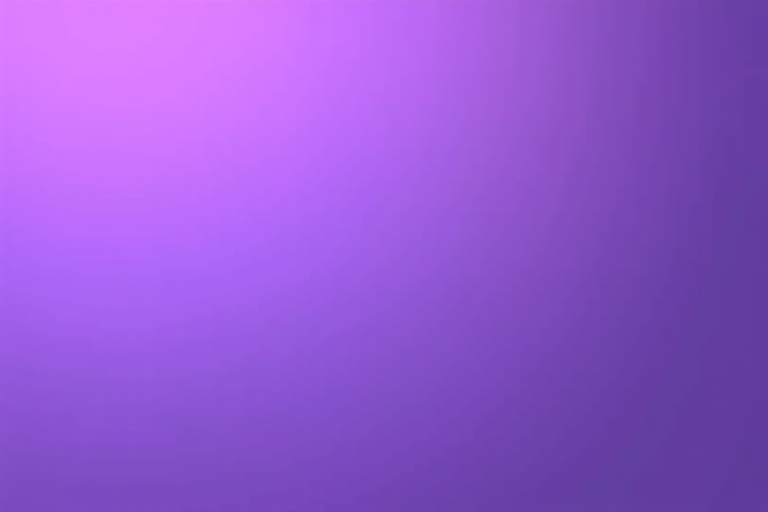 Create a smooth gradient background transitioning from deep violet to light lavender, captured using a Canon EOS R5 with a 50mm f/1.2 lens, aperture set to f/2.8, ISO 100, at a low angle view to enhance depth and soft light effects.