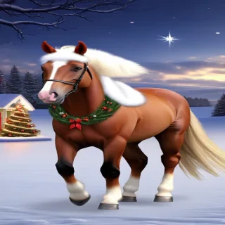christmas horse wallpaper