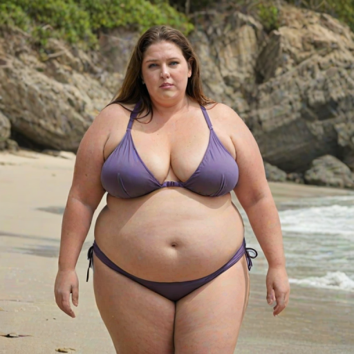 morbidly obese woman in bikini