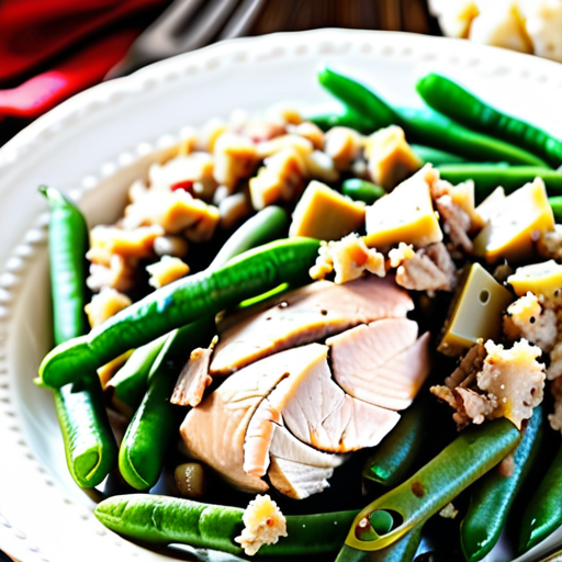 crockpot chicken and stuffing with green beans