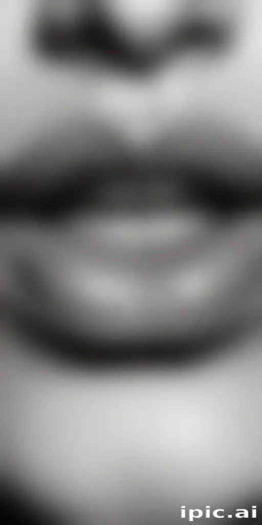 lips black and white clipart