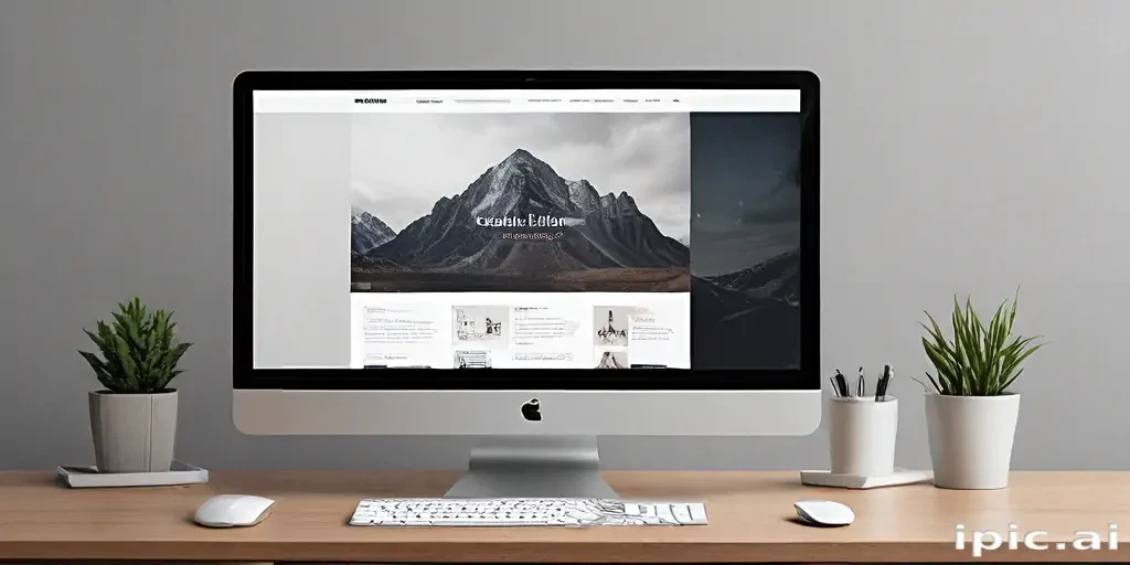 computer website mockup