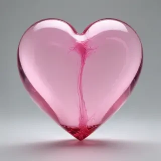transparent pink heart