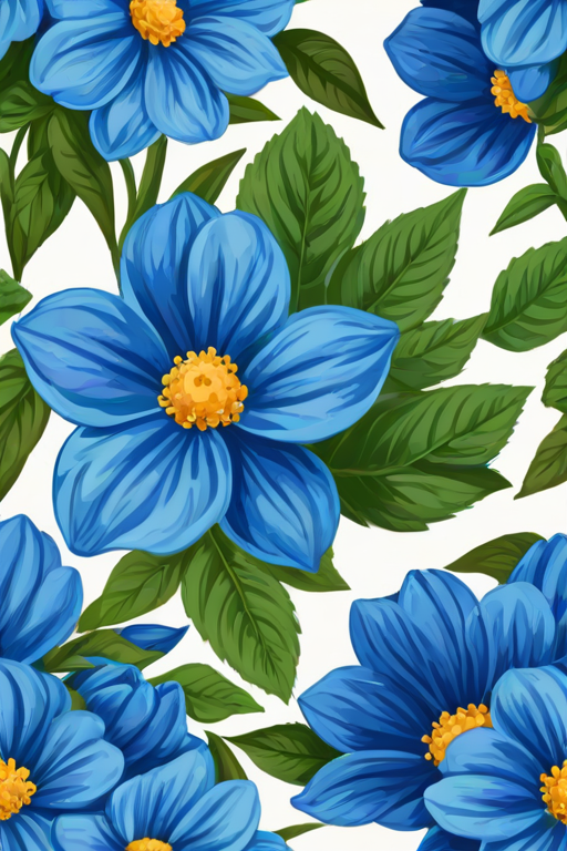 blue flower clip art