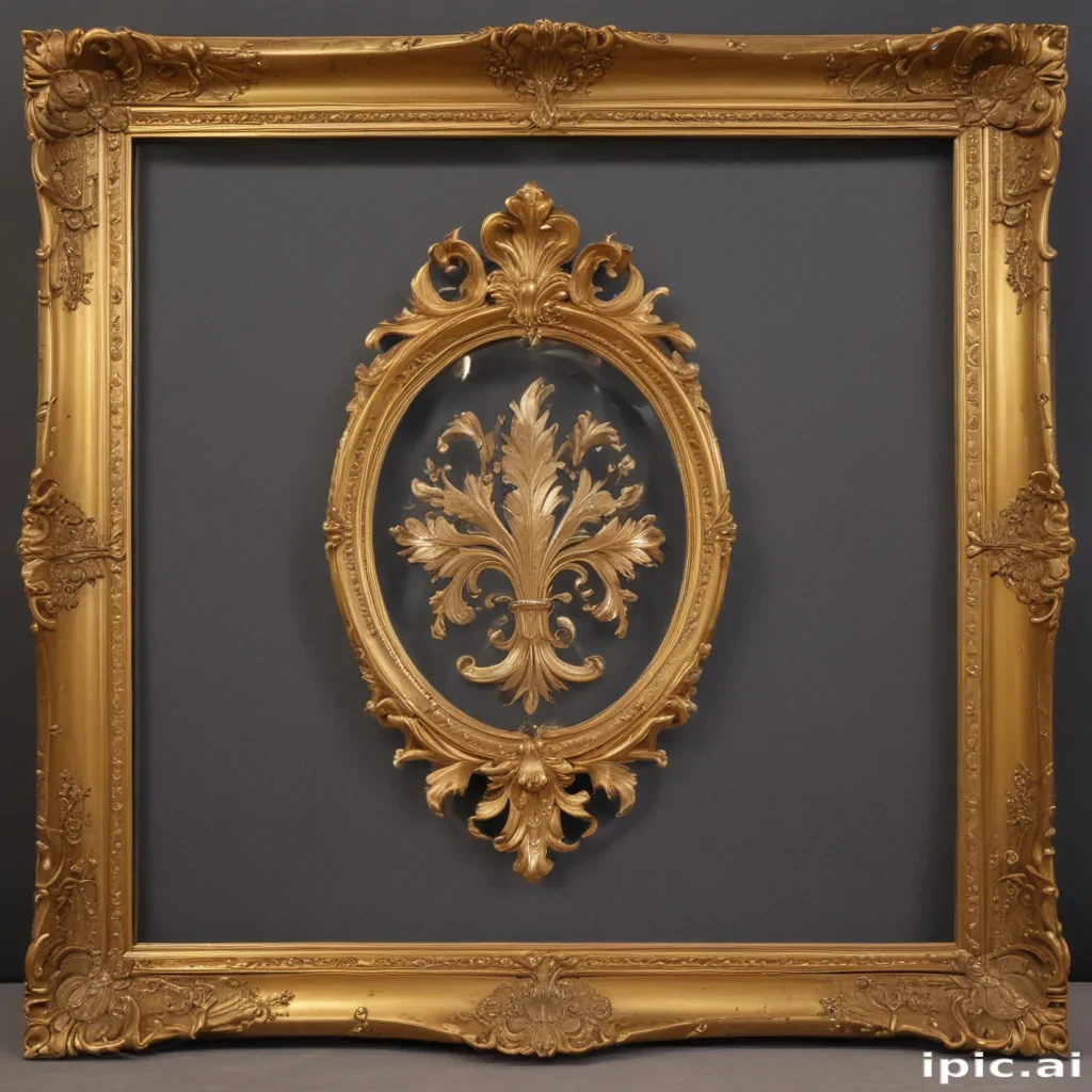 gold frame transparent