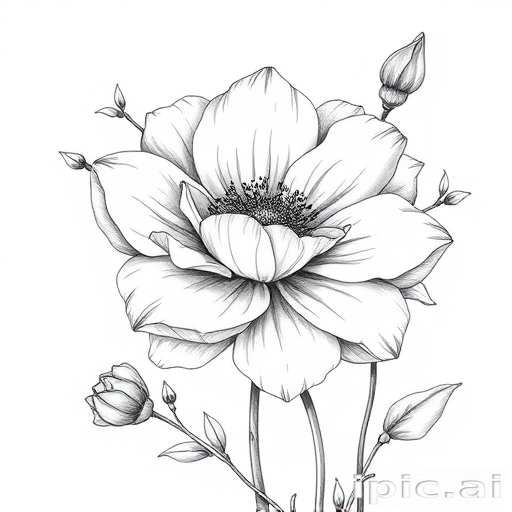 flower drawing aesthetic