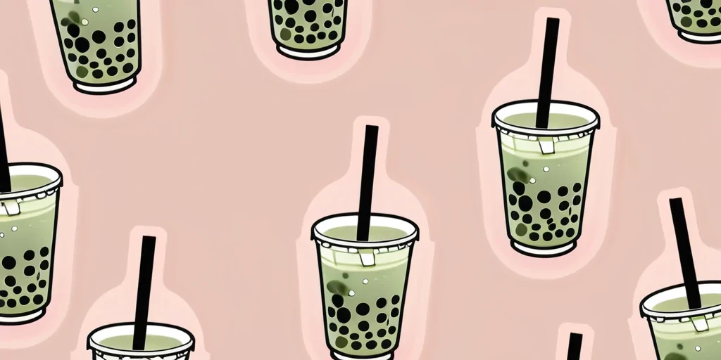 aesthetic boba tea background