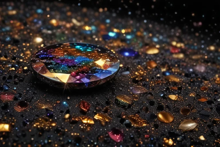 glitter on black background