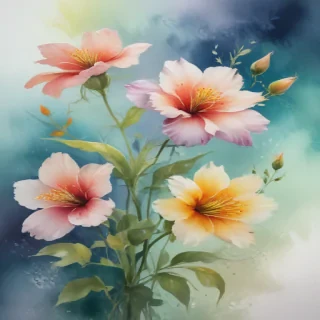 floral watercolor background