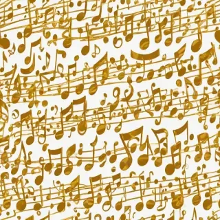 gold music notes