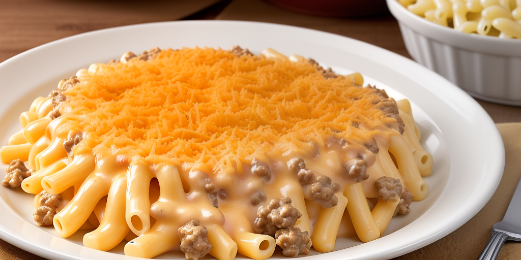 cheesy mac with ground beef