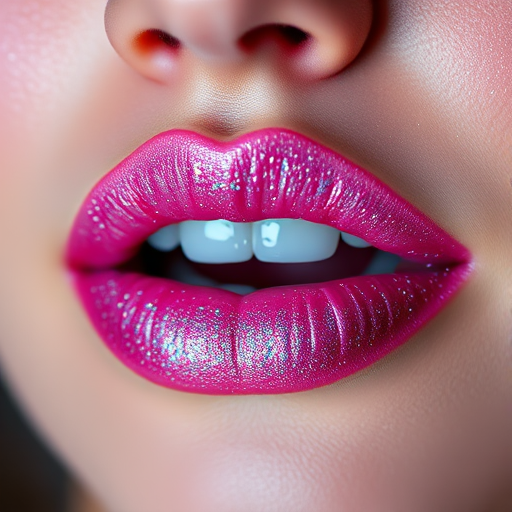 Enchanting "Fairy Dust" sparkling lip powder that can be worn alone or layered over other lip products, featuring ultra-fine glitter particles in a rainbow of hues