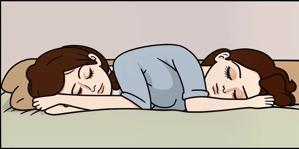 cartoon person sleeping