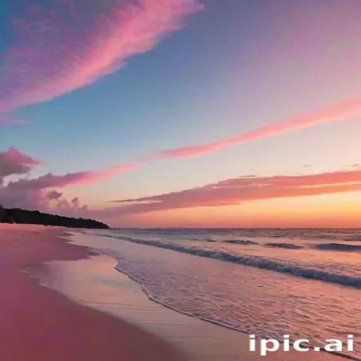 pink beach sunset
