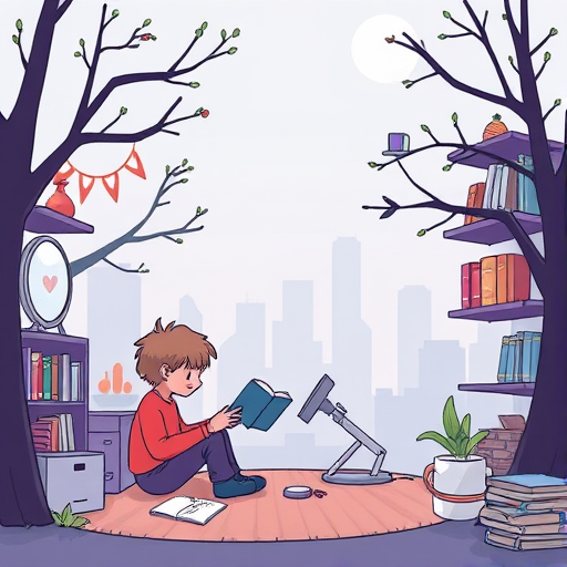 cartoon of reading