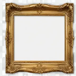 rectangle gold frame png
