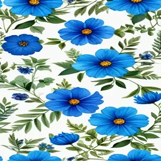 blue flowers transparent background