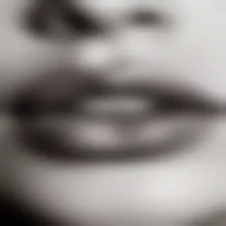 lips black and white clipart