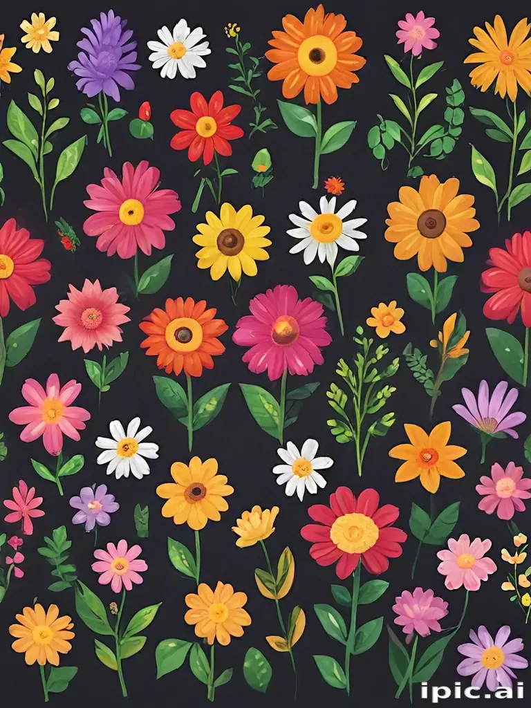 cartoon flowers png