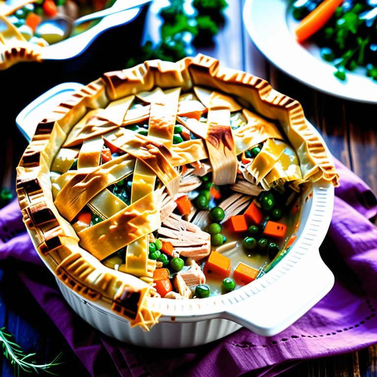 chicken pot pie with phyllo pastry